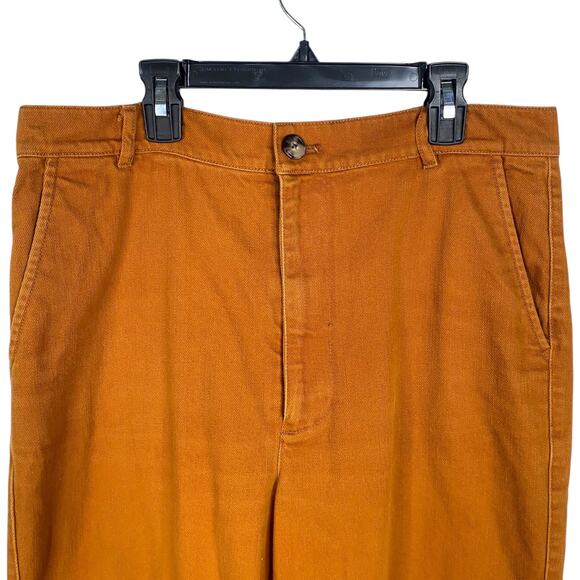Madewell Burnt Orange High Rise Tapered Pants Jeans SZ 32 - Picture 6 of 10